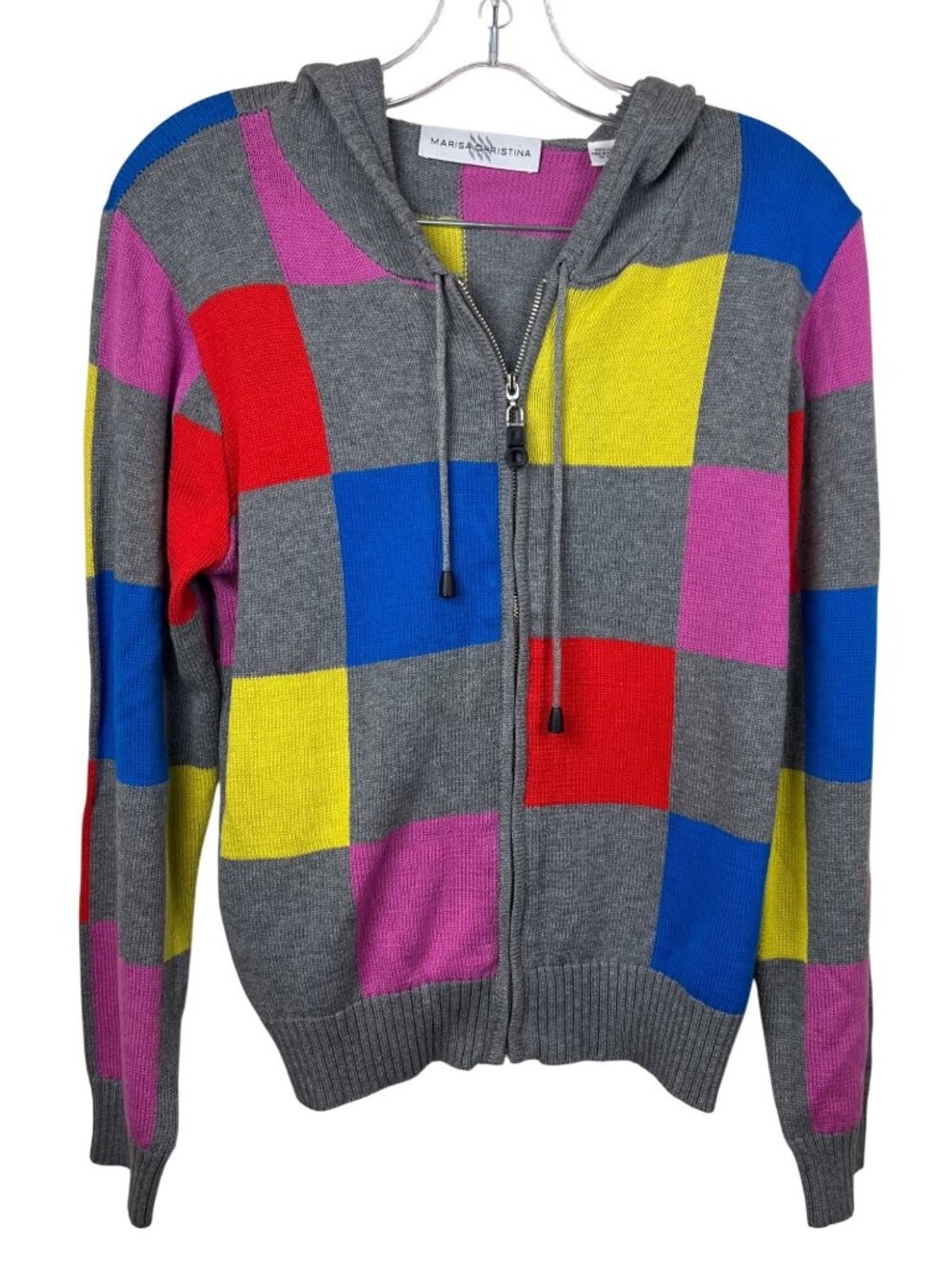 Vintage Marisa Christina Colorblock Zip Sweater